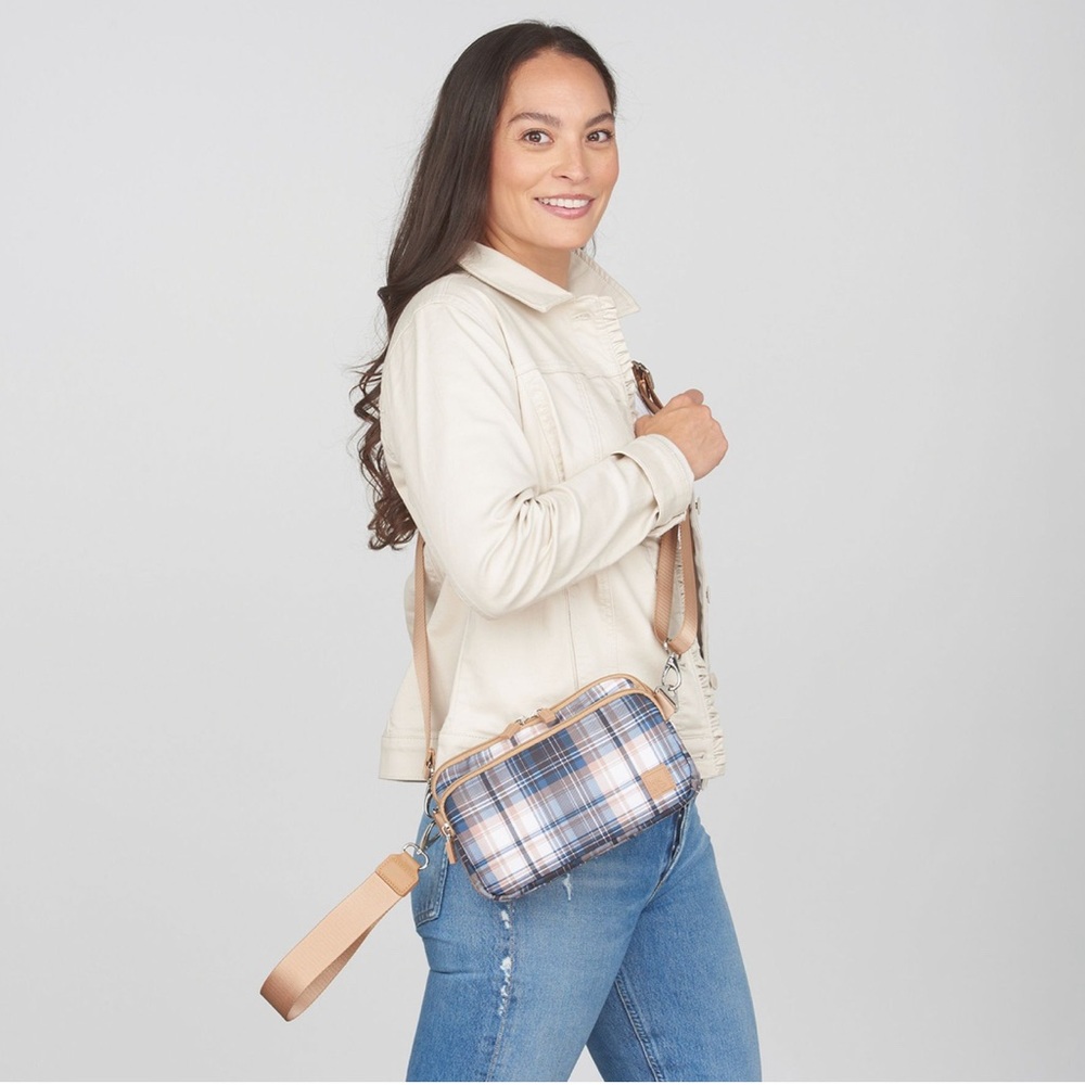 IHKWIP The RFID Daily Crossbody w/ Removable Wristlet - Positively Plaid - Picture 2 of 11